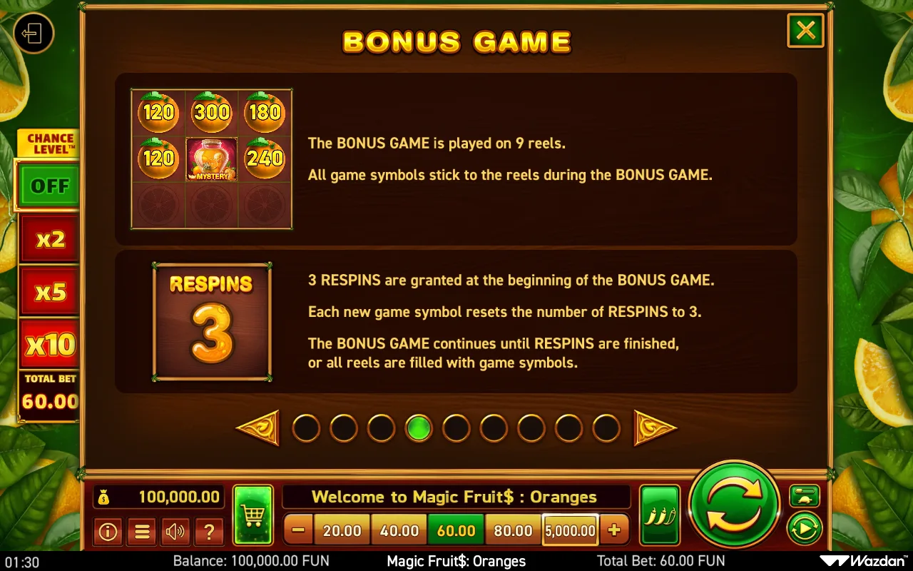 Game rules, page 4 — Magic Fruit Oranges