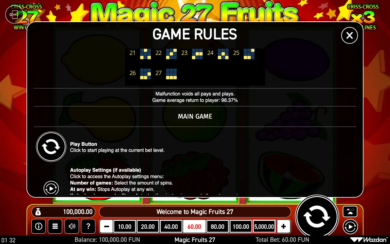 Game rules, page 4 — Magic Fruits 27