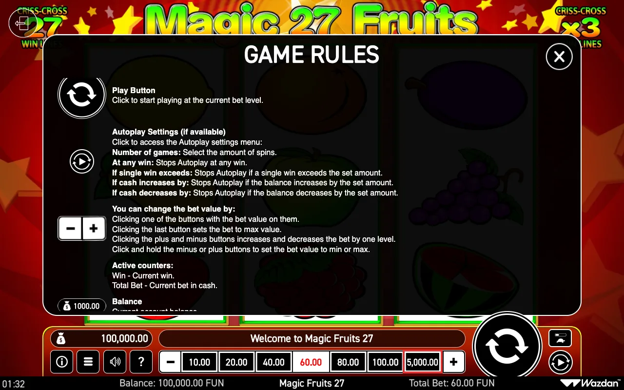 Game rules, page 5 — Magic Fruits 27