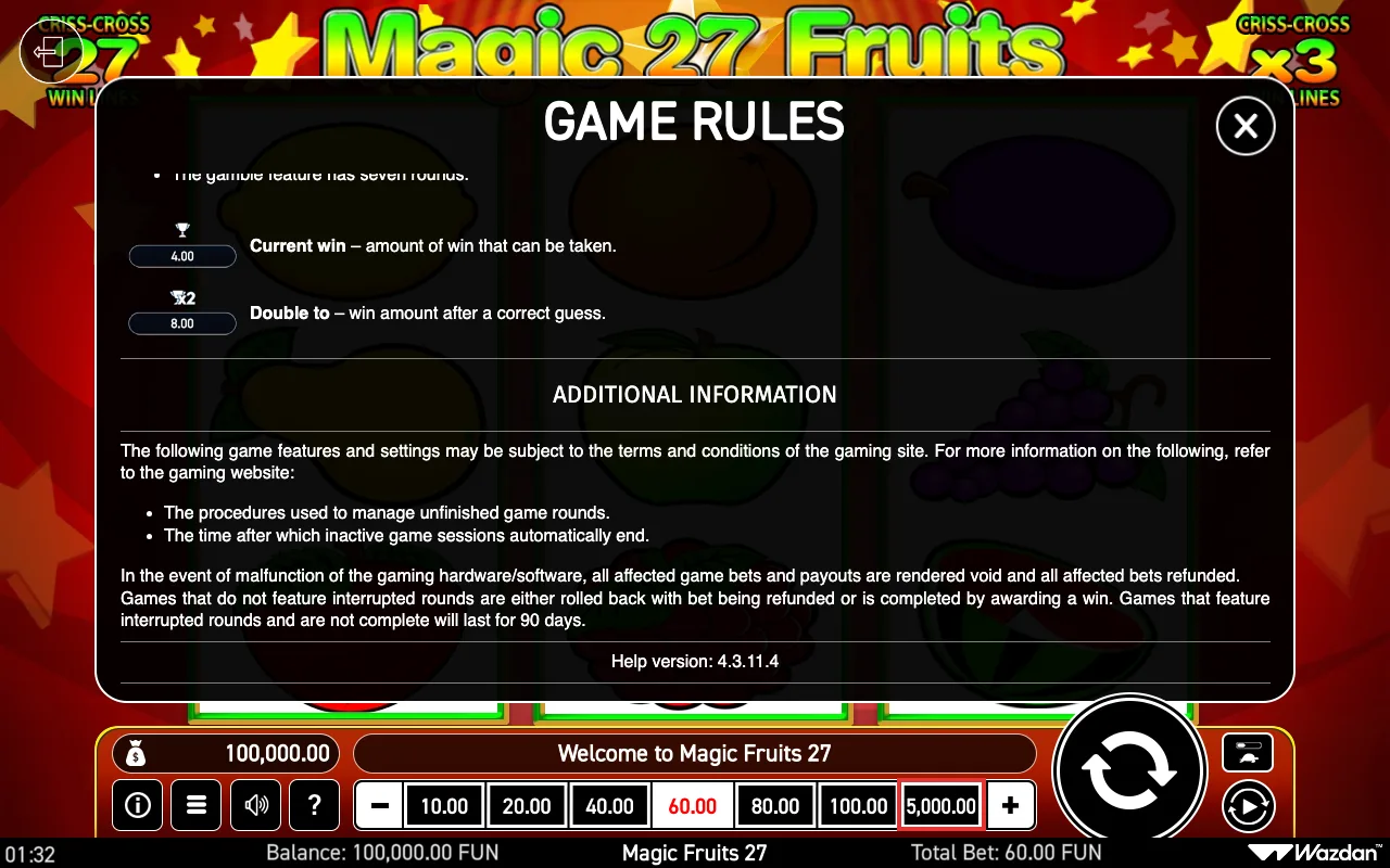 Game rules, page 7 — Magic Fruits 27