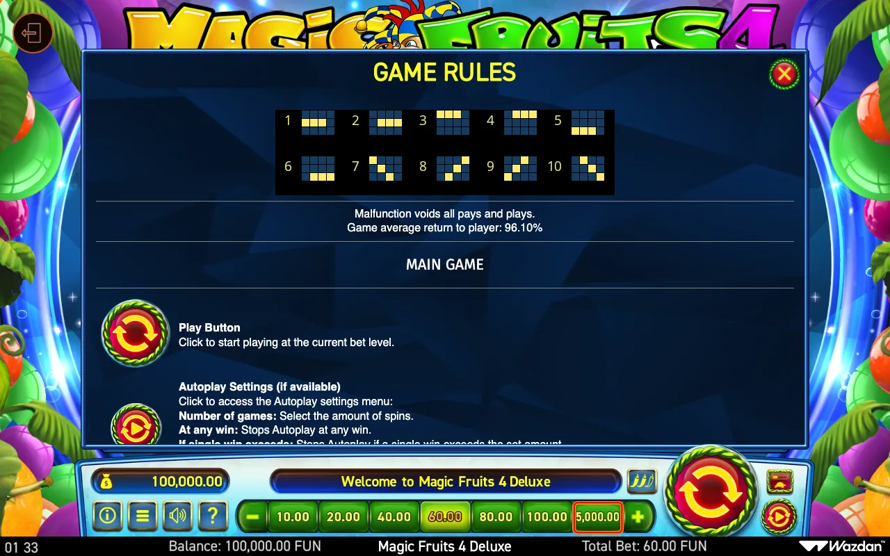 Game rules, page 4 — Magic Fruits 4 Deluxe