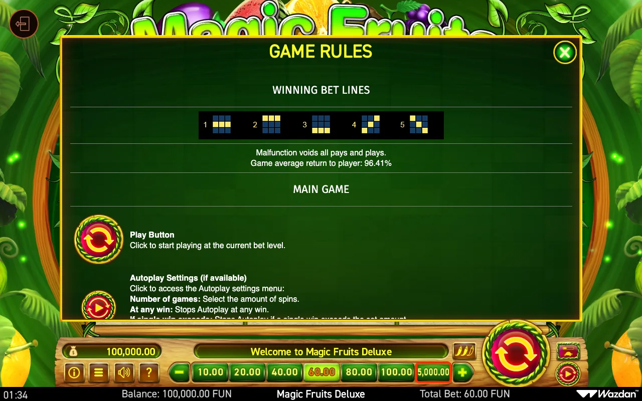 Game rules, page 4 — Magic Fruits Deluxe