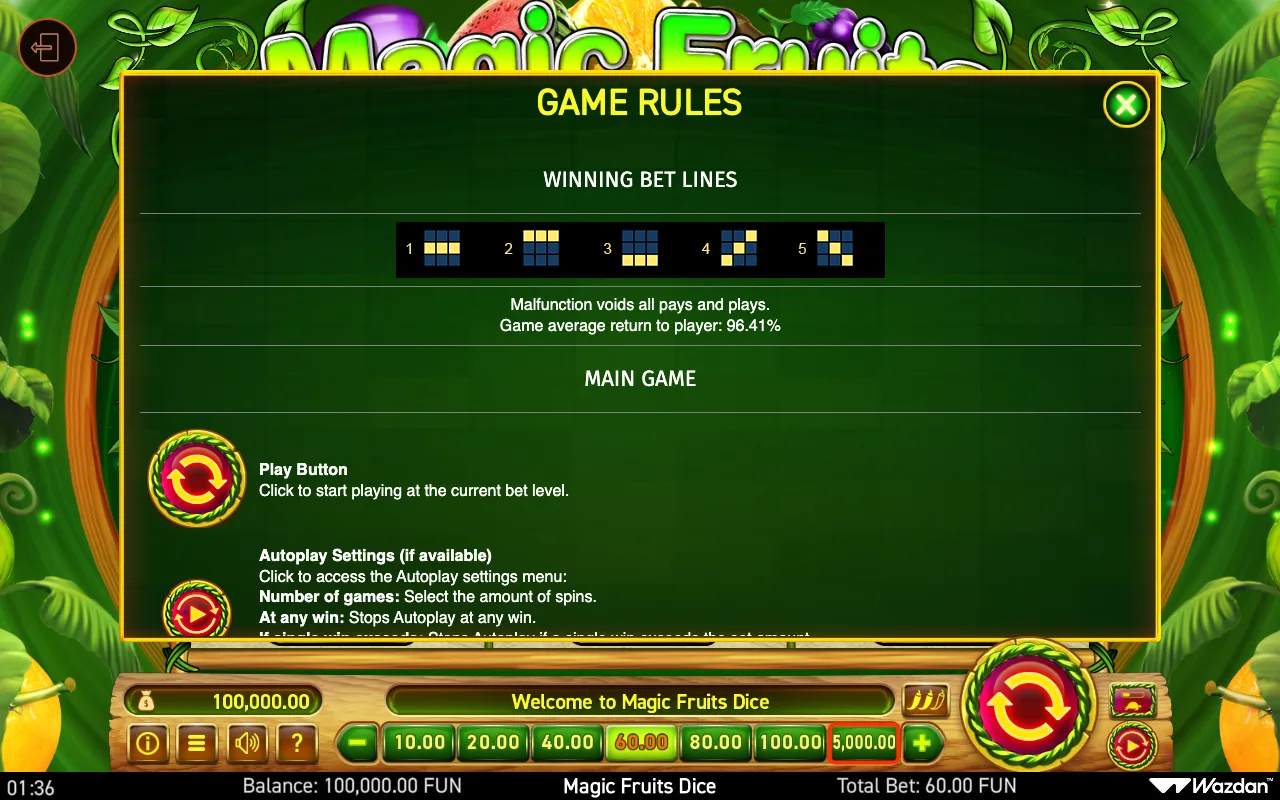 Game rules, page 3 — Magic Fruits Dice