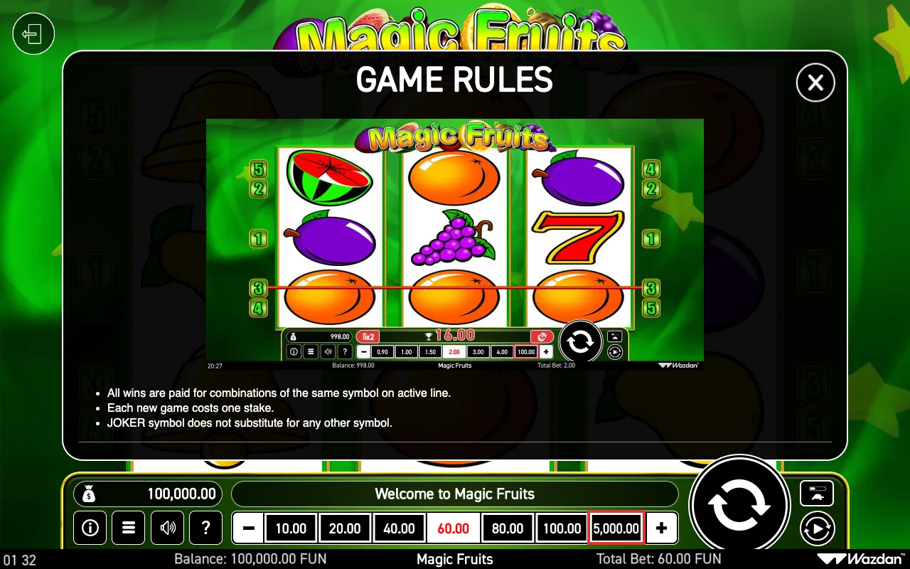 Game rules, page 2 — Magic Fruits