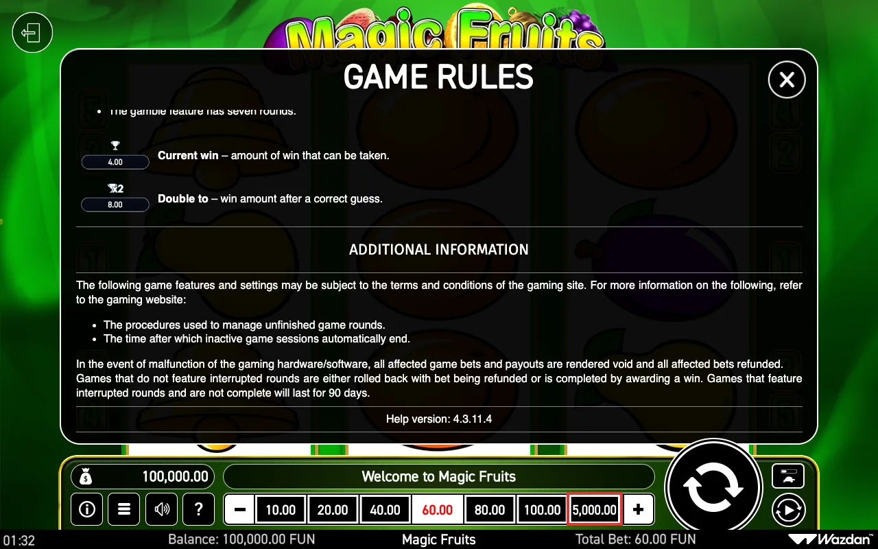 Game rules, page 7 — Magic Fruits