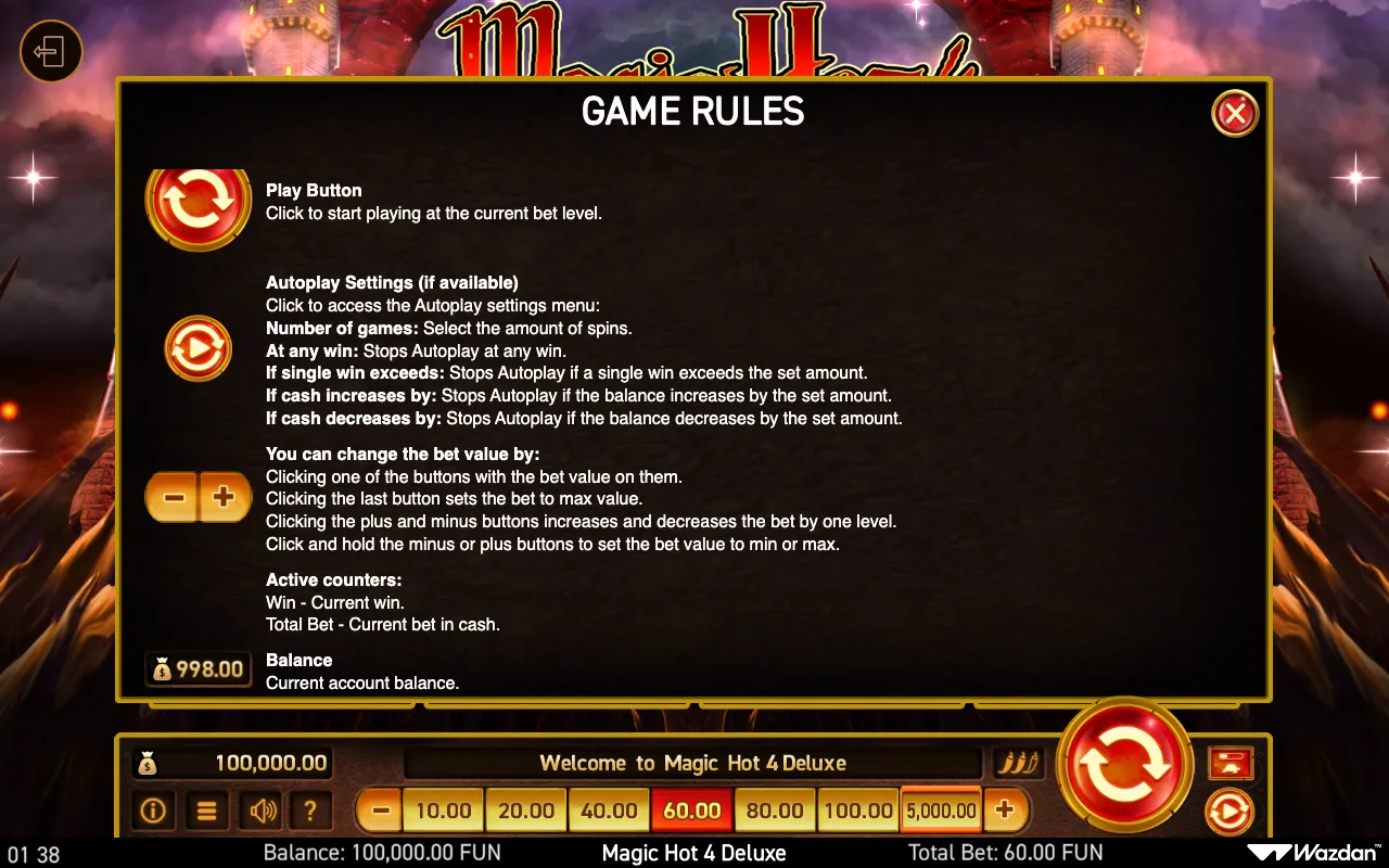 Game rules, page 5 — Magic Hot 4 Deluxe