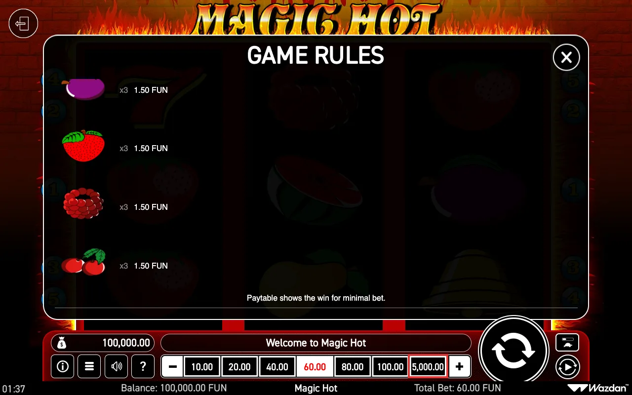 Game rules, page 3 — Magic Hot