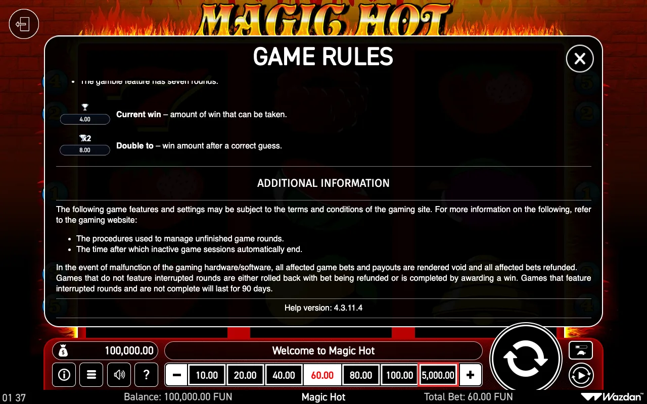 Game rules, page 7 — Magic Hot