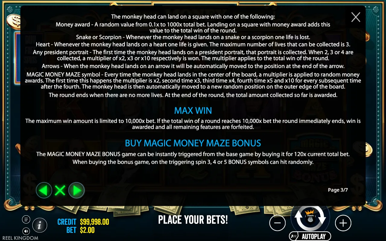 Game rules, page 3 — Magic Money Maze