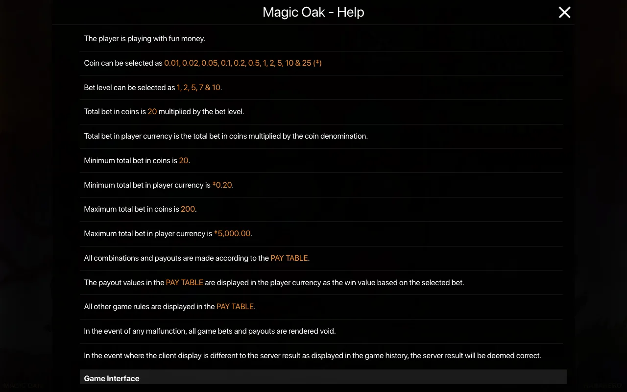 Spielregeln, Seite 1 — Magic Oak