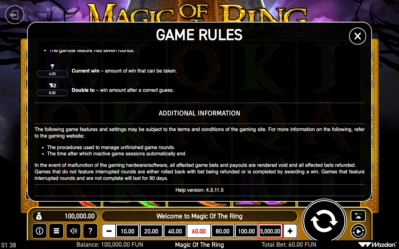Game rules, page 7 — Magic of The Ring