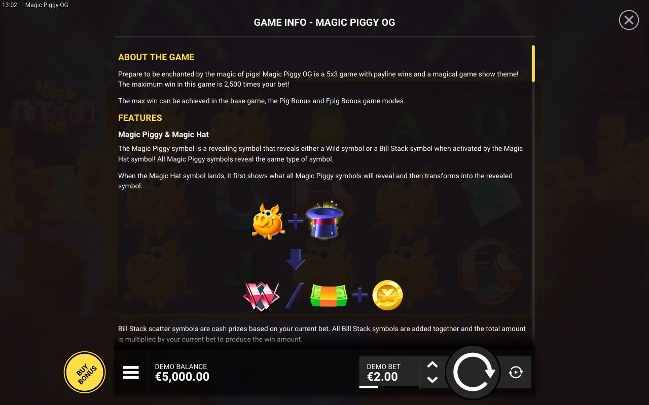 Features — Magic Piggy OG