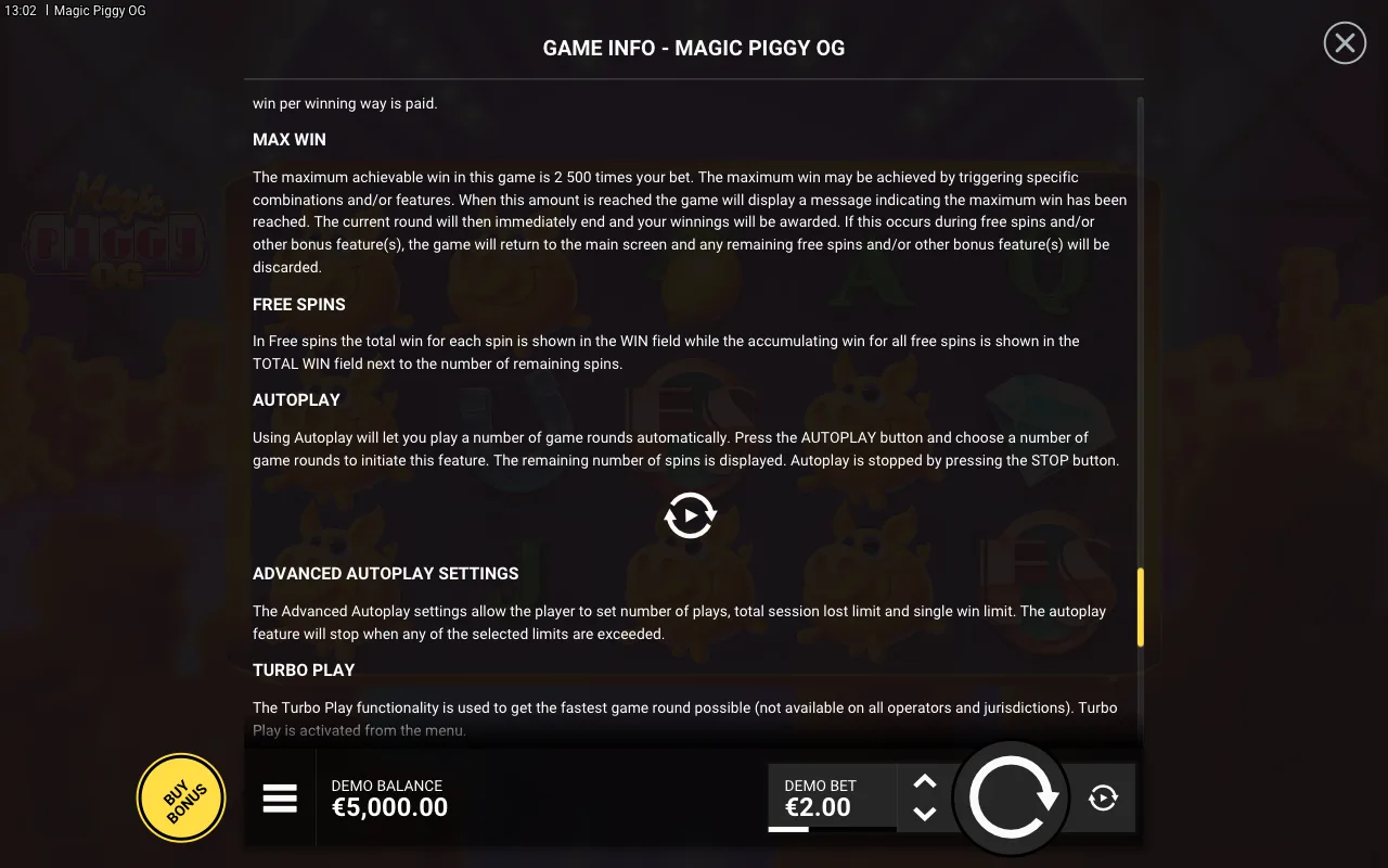 Max win — Magic Piggy OG