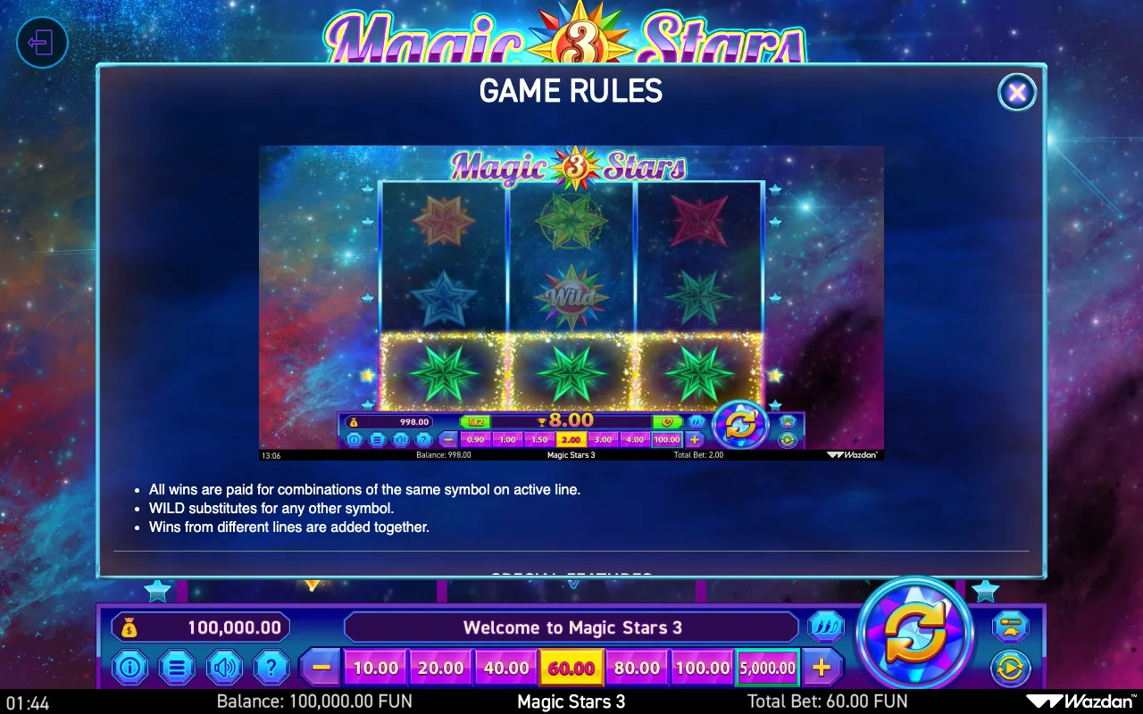 Game rules, page 2 — Magic Stars 3