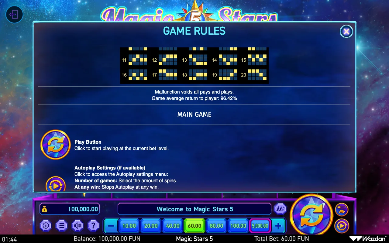 Game rules, page 4 — Magic Stars 5