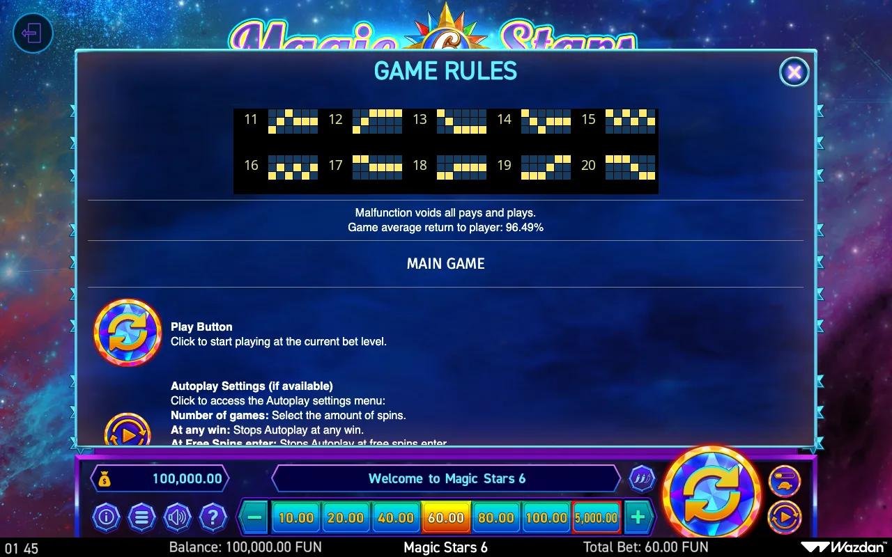 Game rules, page 4 — Magic Stars 6