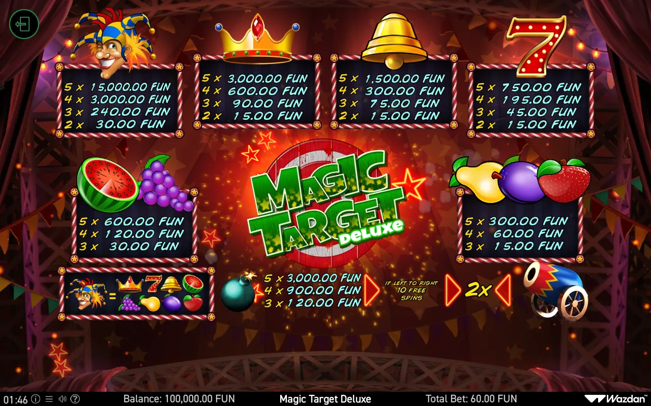 Game rules, page 1 — Magic Target Deluxe