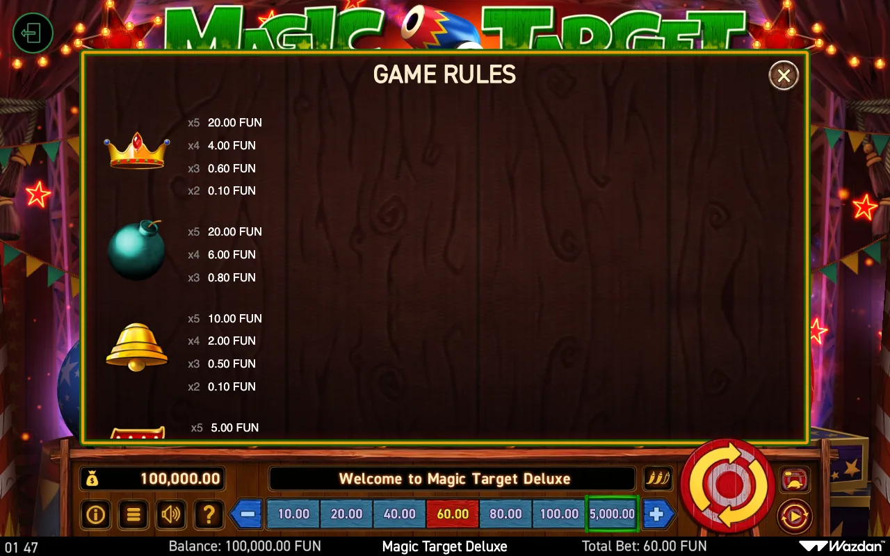 Game rules, page 3 — Magic Target Deluxe