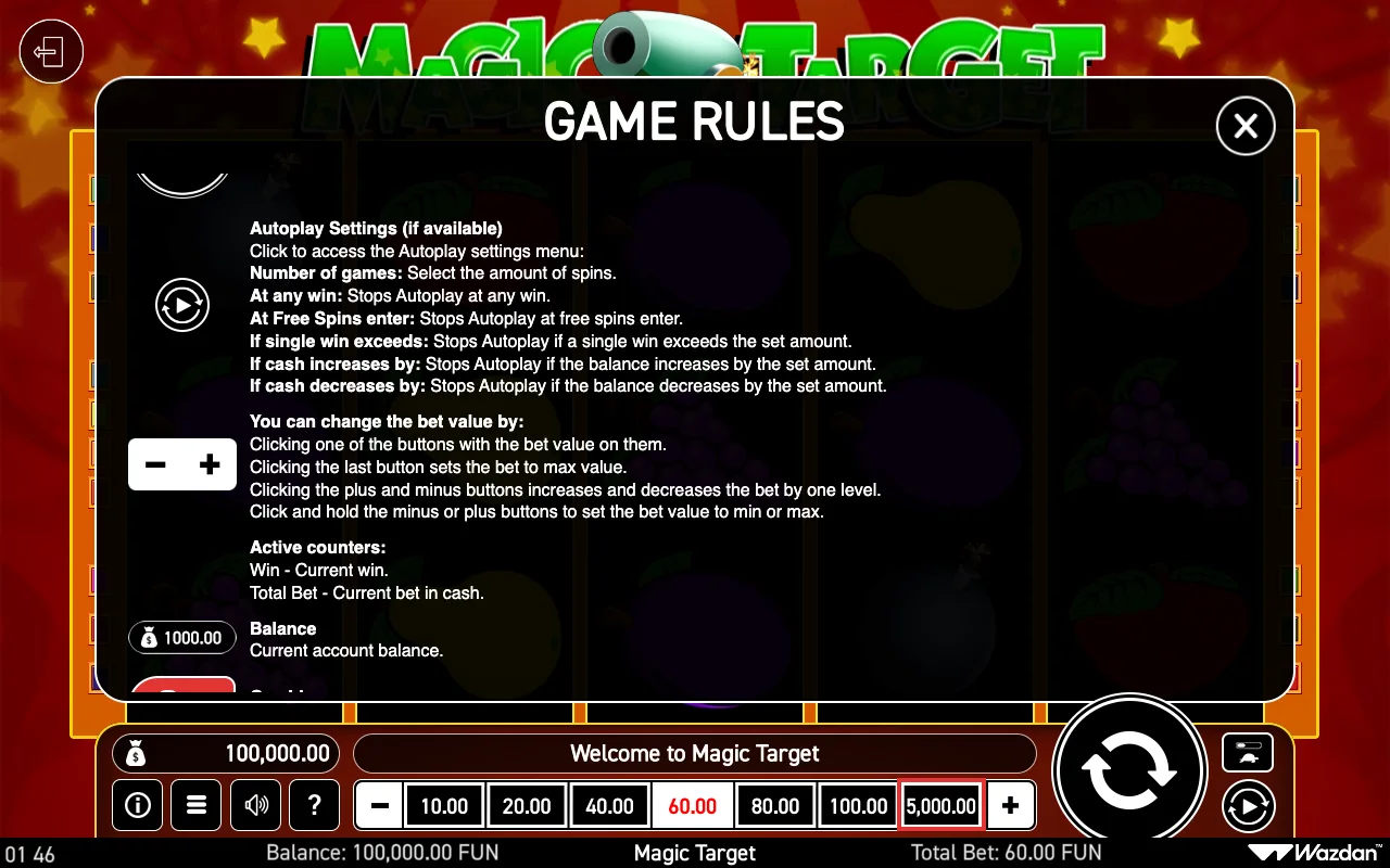 Game rules, page 5 — Magic Target