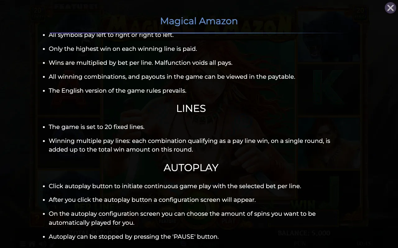 Game rules, page 7 — Magical Amazon