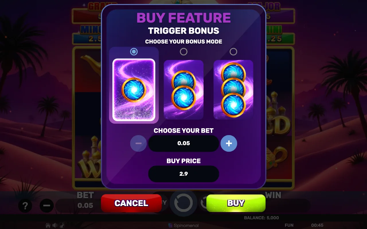 Buying the feature — Magical Genie Holdhit 3x3