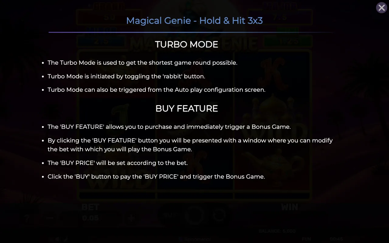 Buy feature — Magical Genie Holdhit 3x3