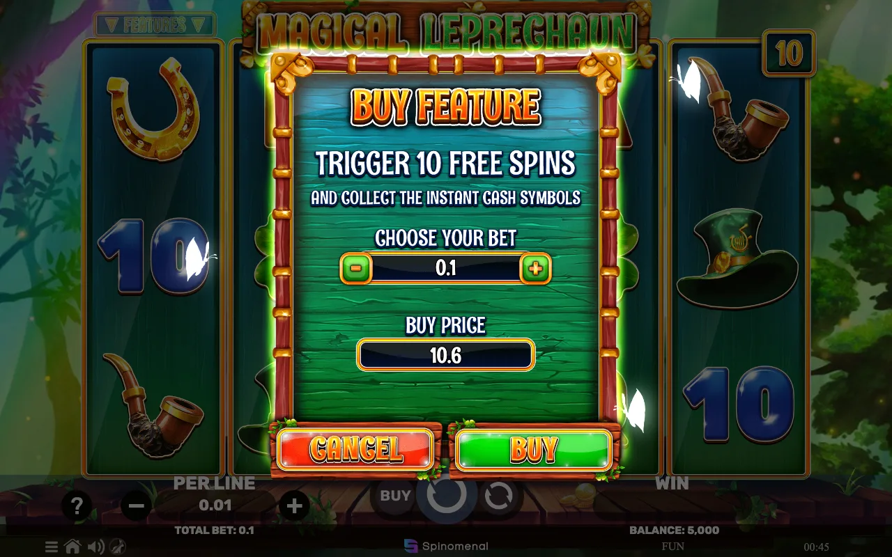 Buying the feature — Magical Leprechaun