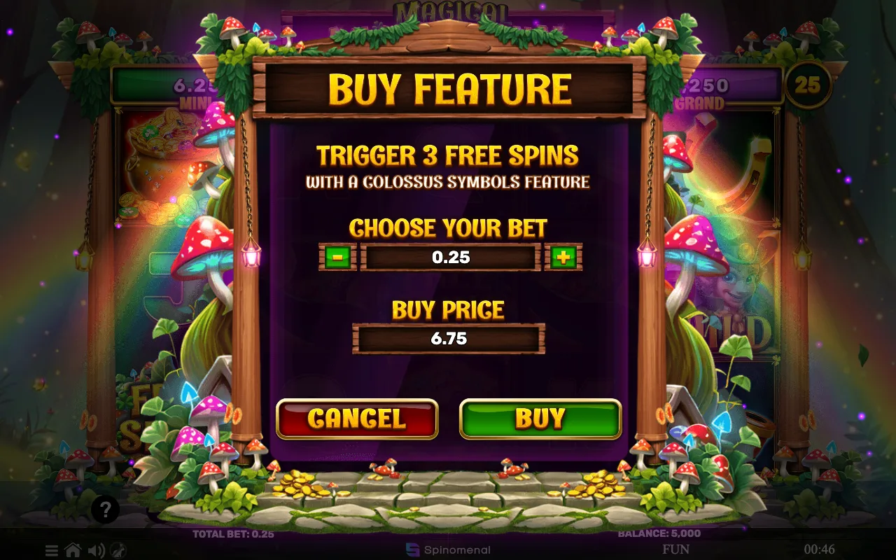 Buying the feature — Magical Leprechaun Hold Hit