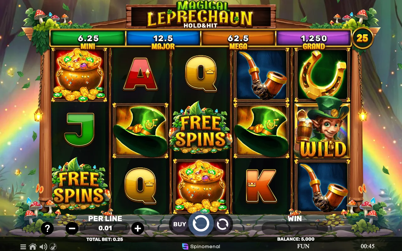 The base game — Magical Leprechaun Hold Hit