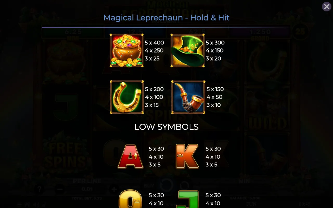 Game rules, page 4 — Magical Leprechaun Hold Hit