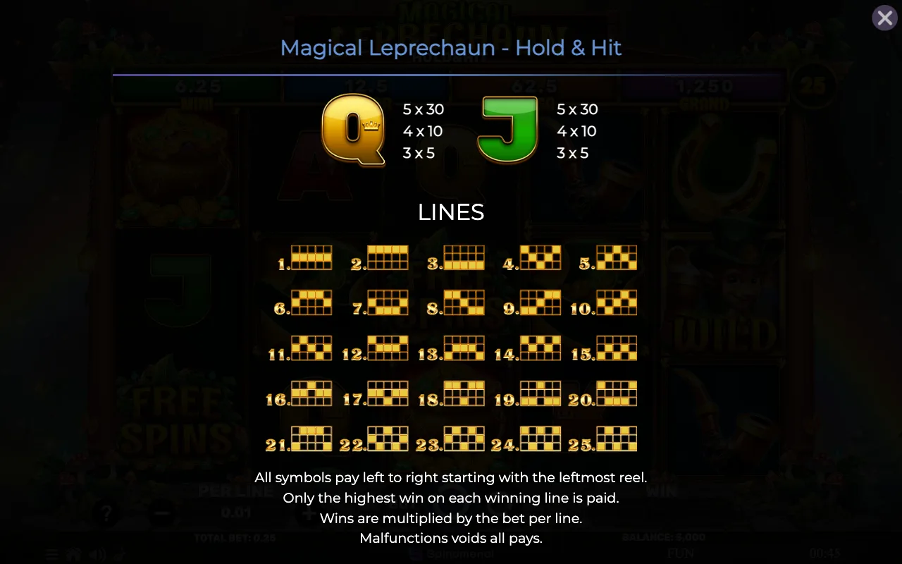 Lines — Magical Leprechaun Hold Hit