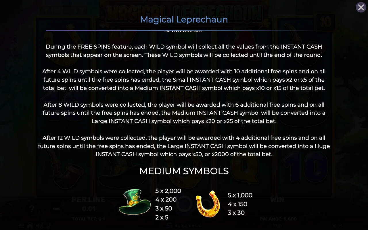 Game rules, page 3 — Magical Leprechaun