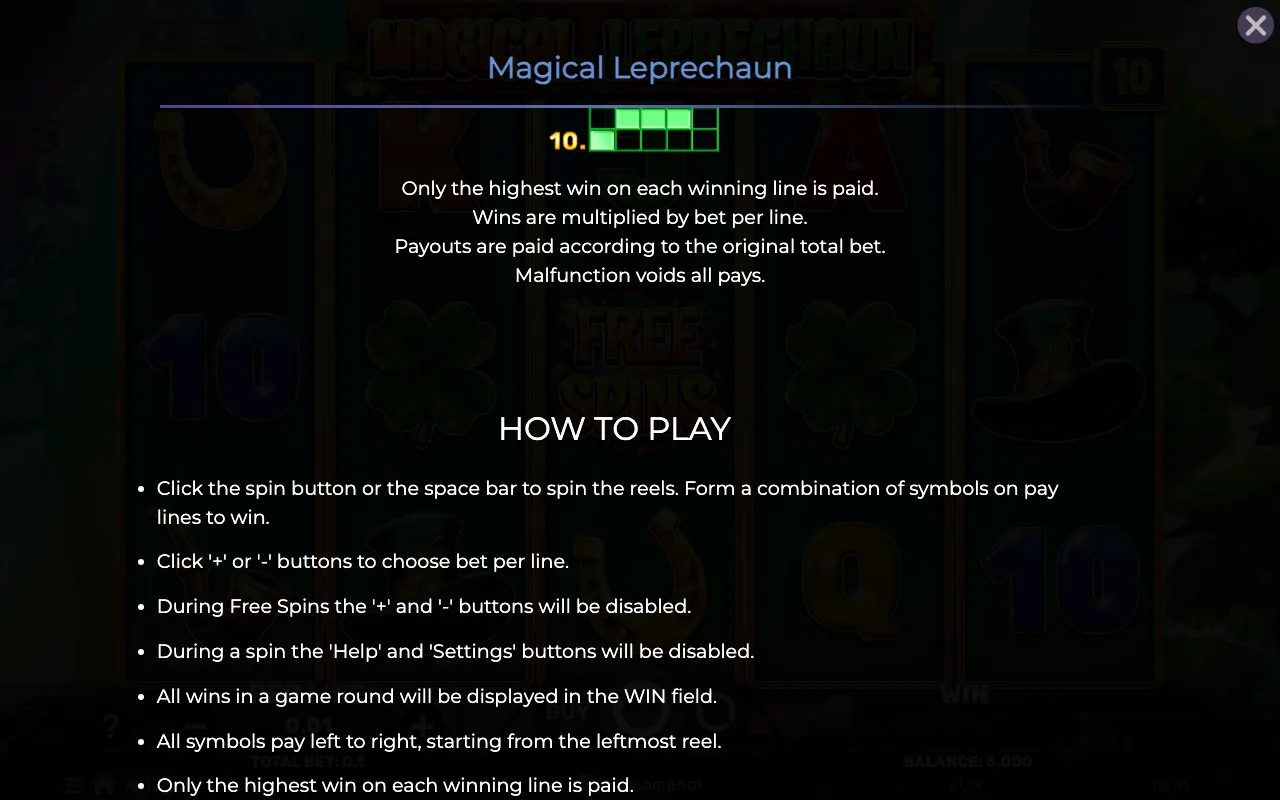 Game rules, page 6 — Magical Leprechaun