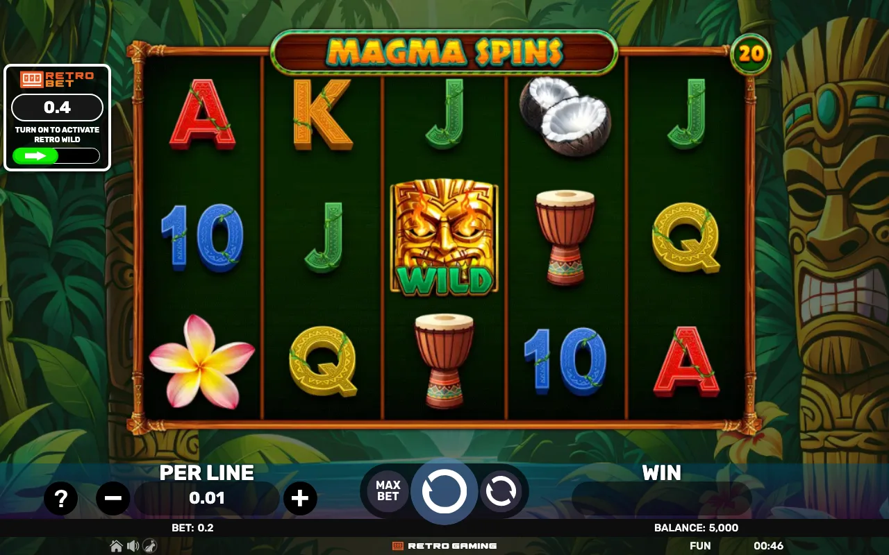 The base game — Magma Spins