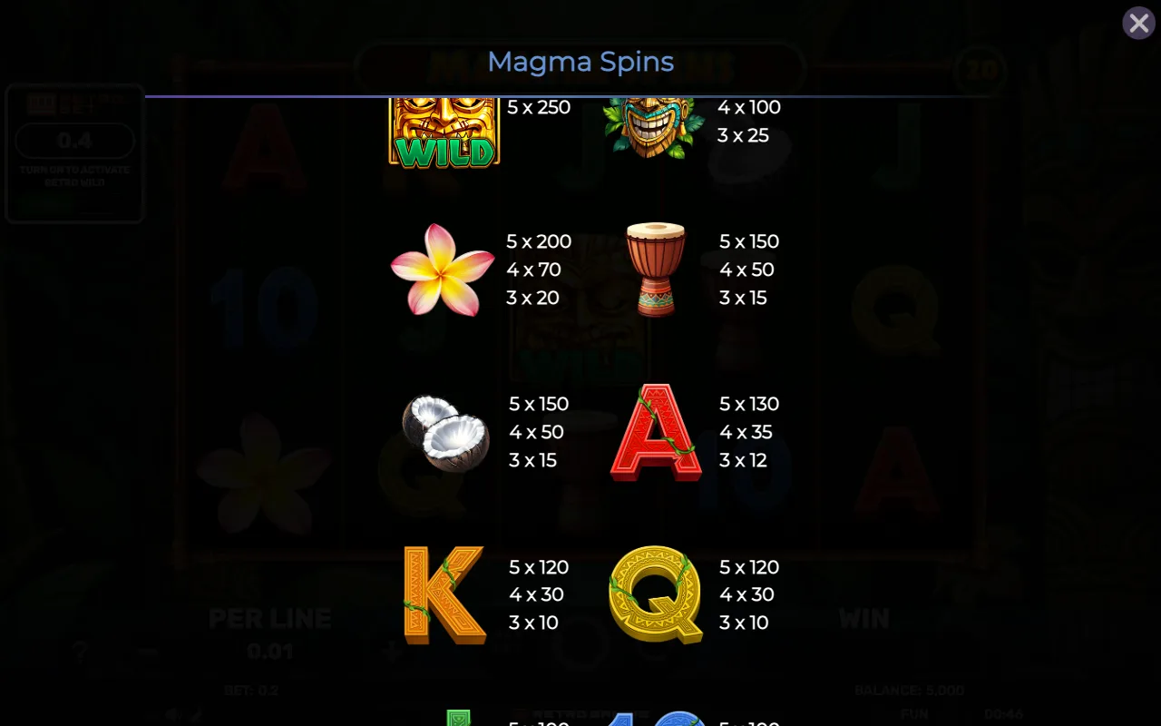 Game rules, page 4 — Magma Spins