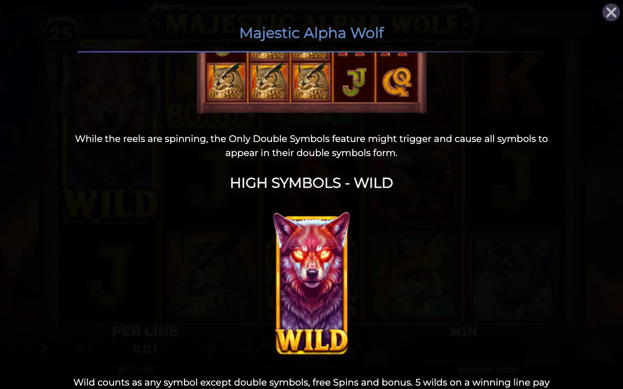 High symbols - wild — Majestic Alpha Wolf