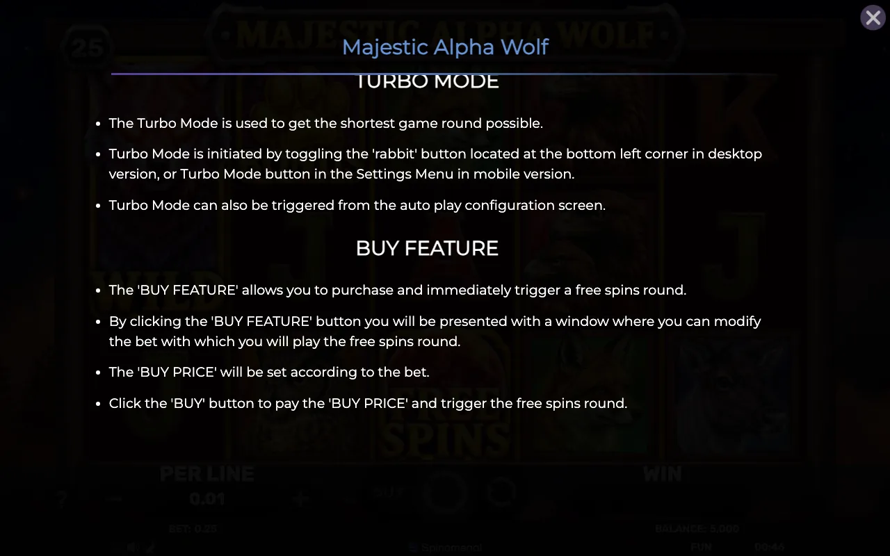 Buy feature — Majestic Alpha Wolf