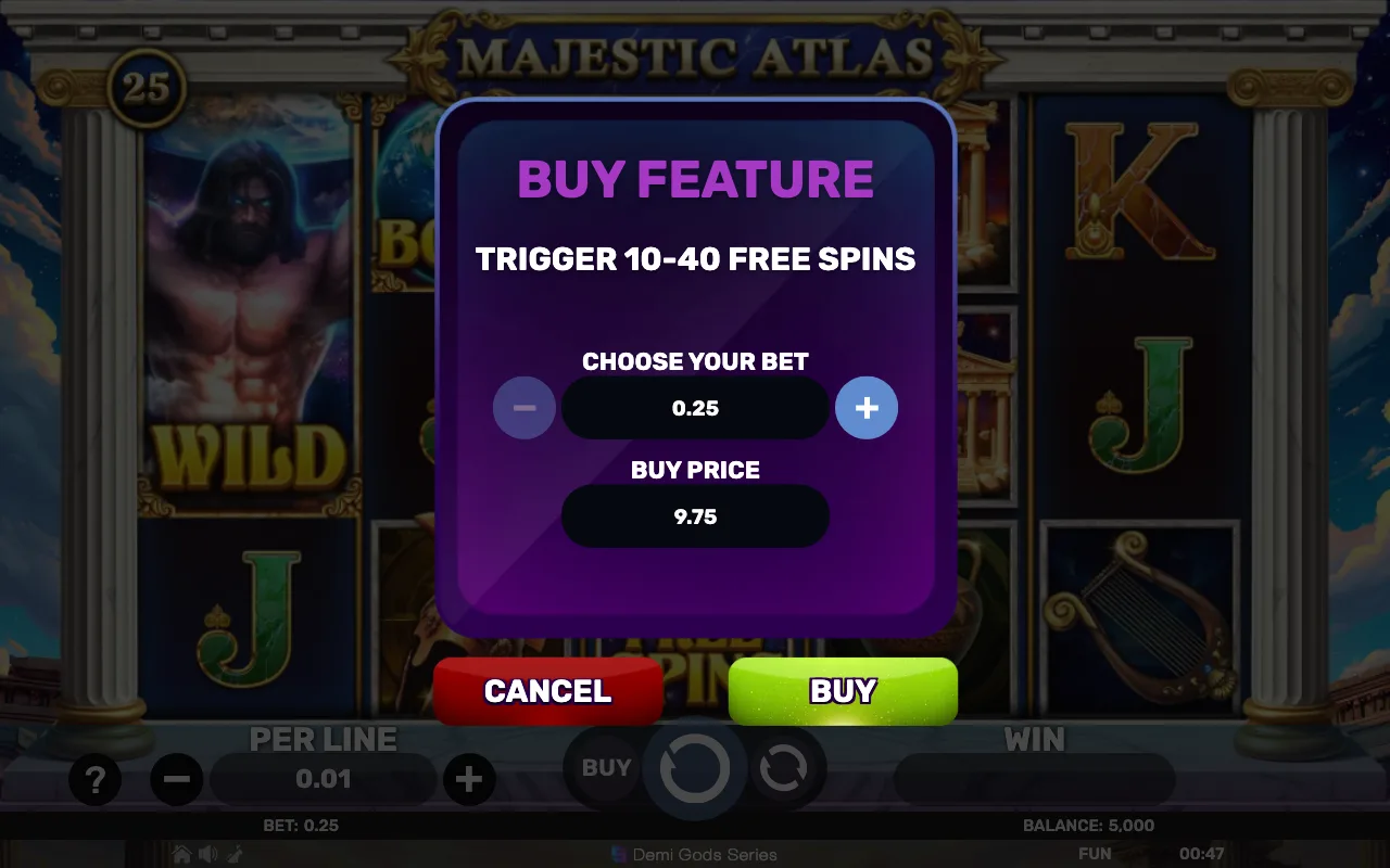 Buying the feature — Majestic Atlas