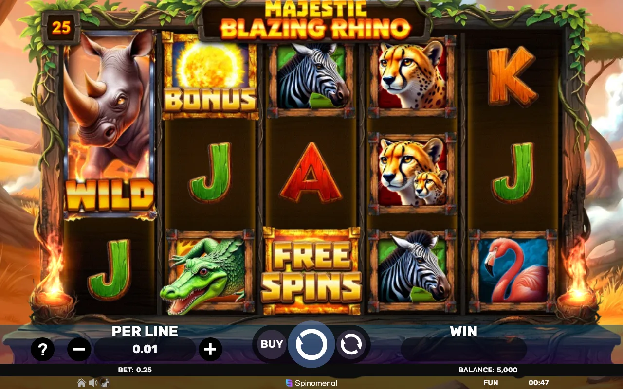 The base game — Majestic Blazing Rhino
