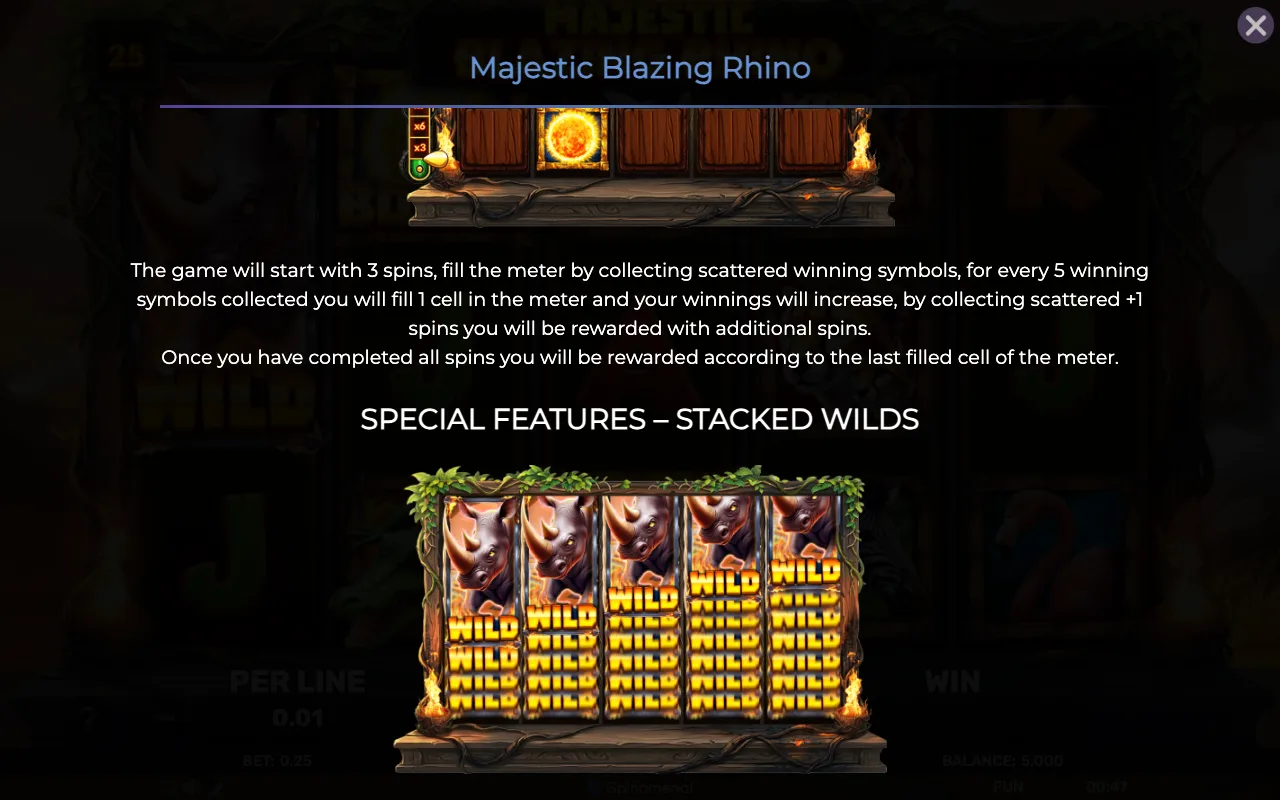 Game rules, page 2 — Majestic Blazing Rhino