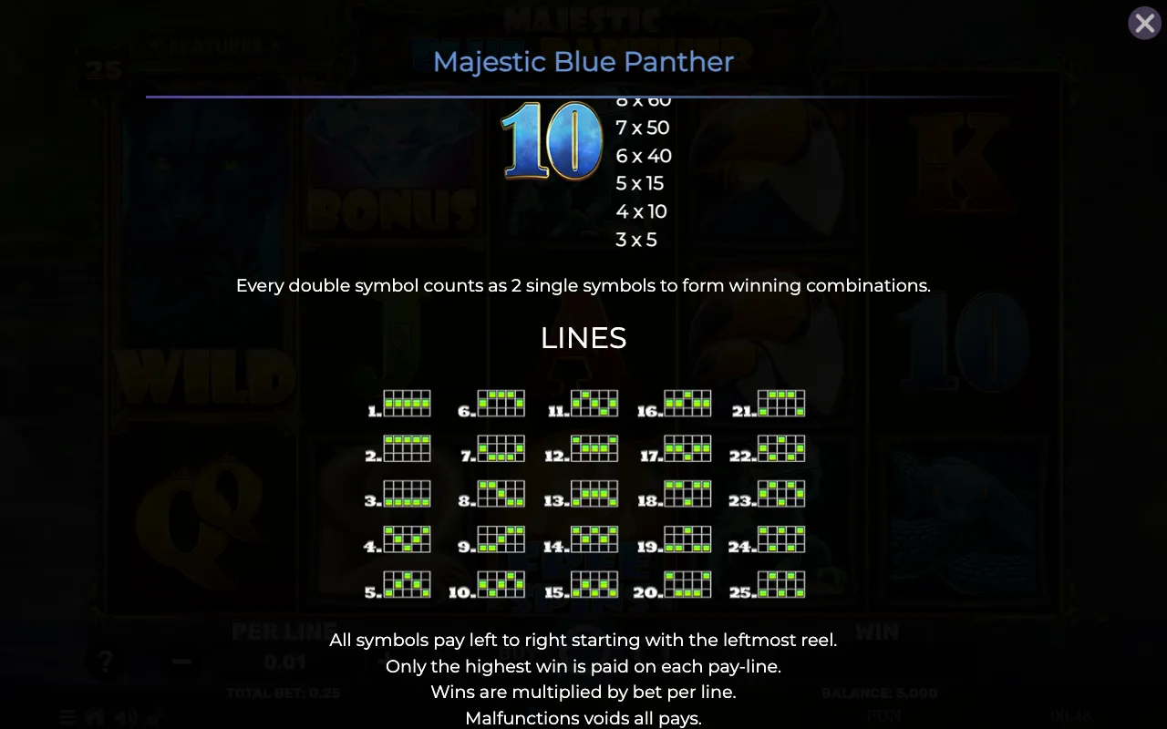 Game rules, page 6 — Majestic Blue Panther