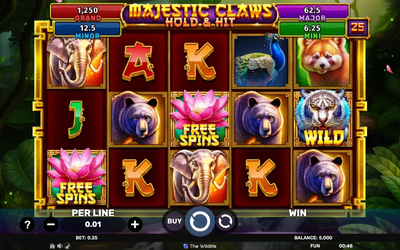 The base game — Majestic Claws Hold Hit