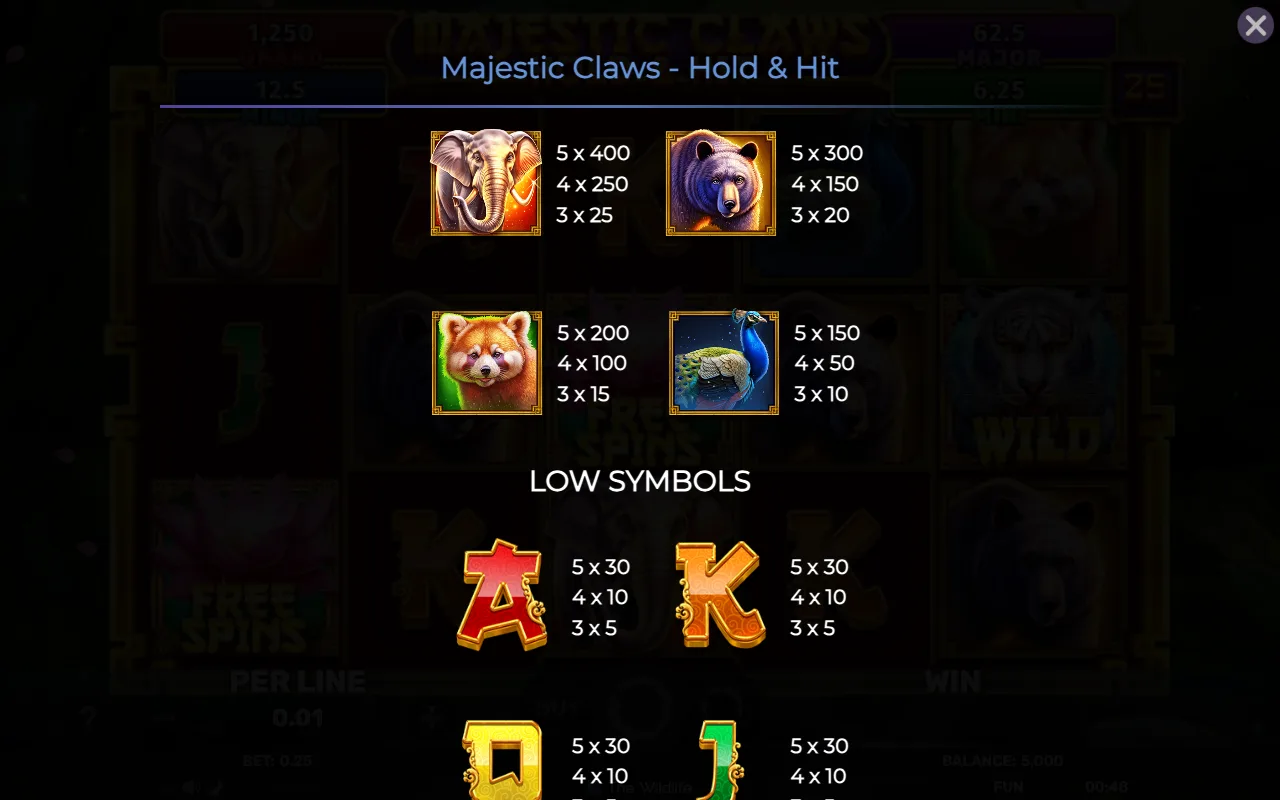 Game rules, page 4 — Majestic Claws Hold Hit