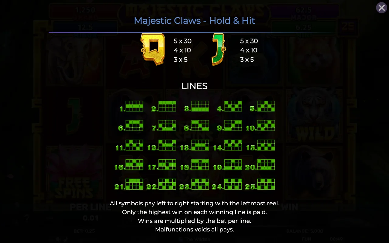 Game rules, page 5 — Majestic Claws Hold Hit