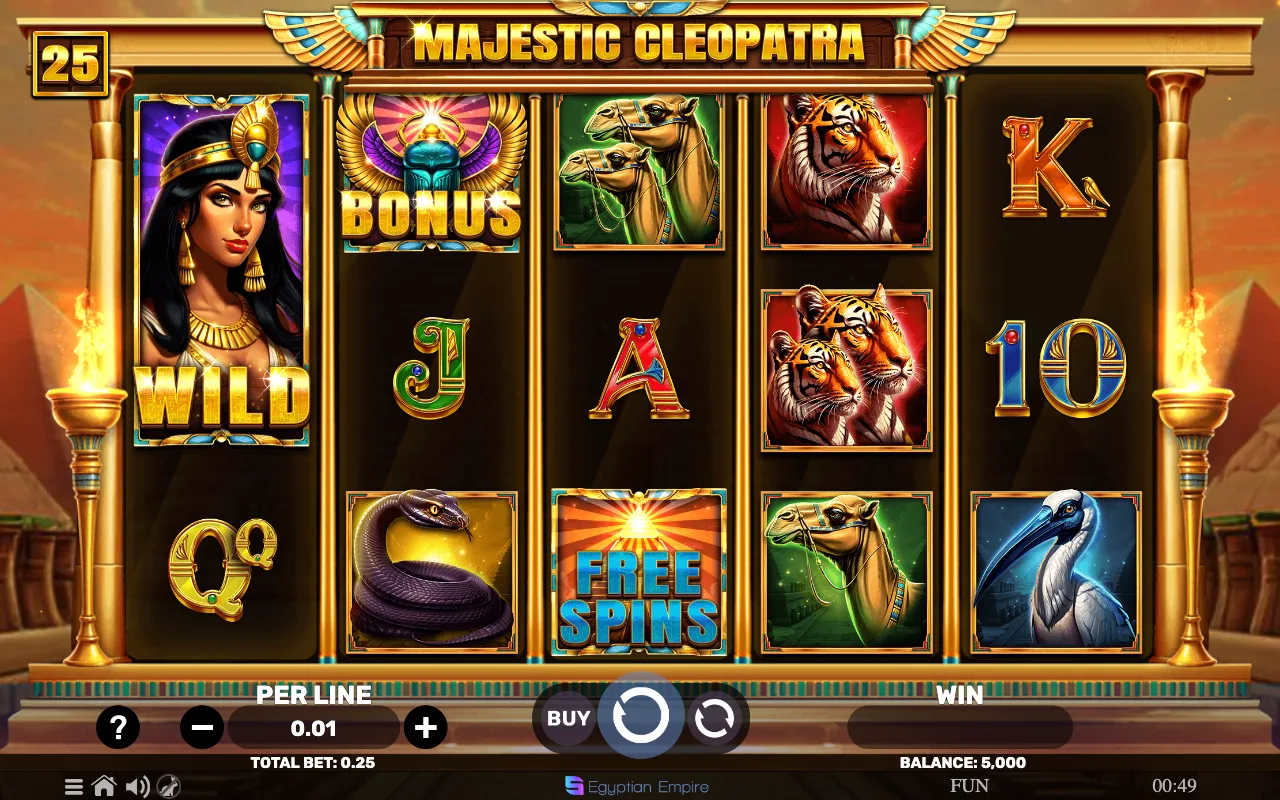 The base game — Majestic Cleopatra