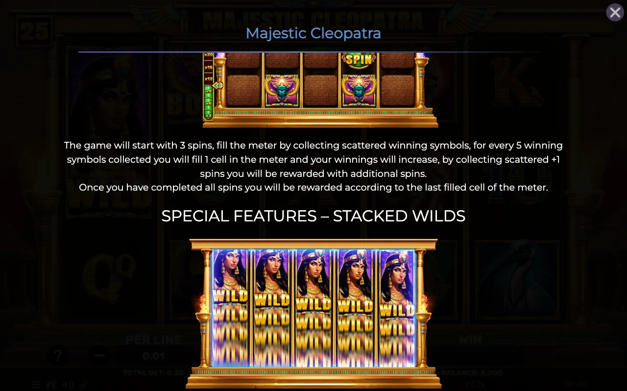Game rules, page 2 — Majestic Cleopatra