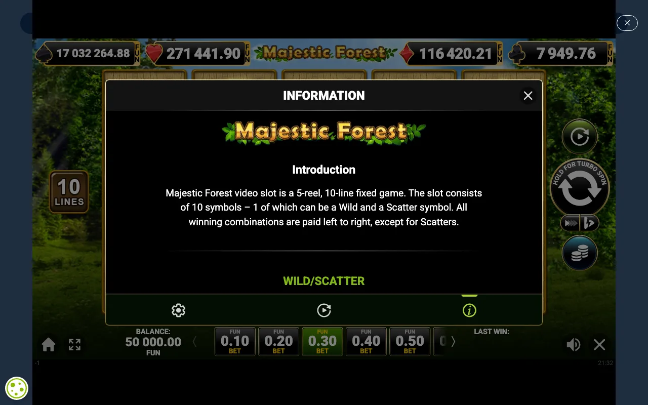 Game rules, page 1 — Majestic Forest