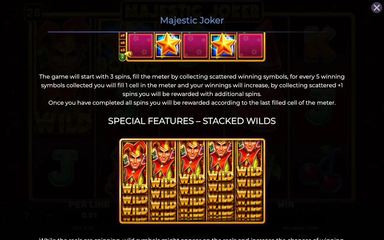 Game rules, page 2 — Majestic Joker