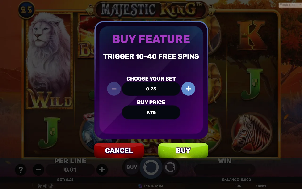 Buying the feature — Majestic King