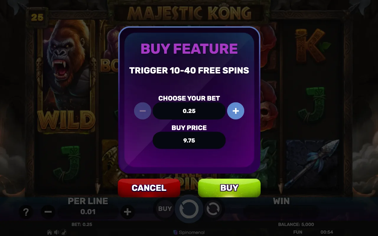 Buying the feature — Majestic Kong